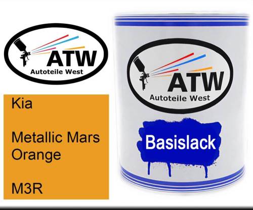 Kia, Metallic Mars Orange, M3R: 1L Lackdose, von ATW Autoteile West.